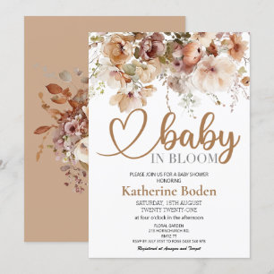 Baby in Bloom Floral Baby Shower Invitation