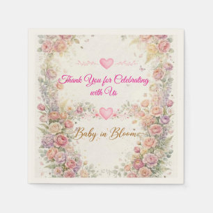 Baby in Bloom Floral Baby Shower Napkin