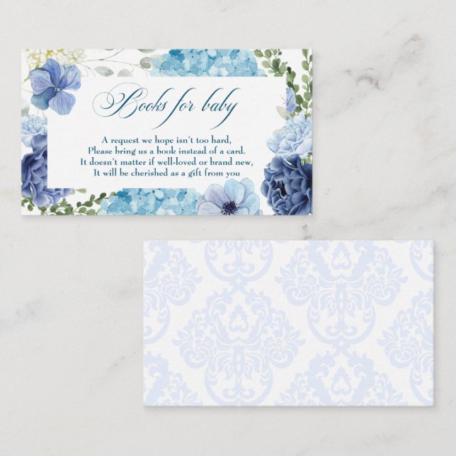 Baby in bloom floral chinoiserie books for baby enclosure card (Front/Back)