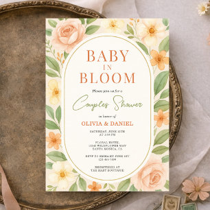 Baby in Bloom Floral Couples Shower Invitation