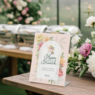Baby in Bloom Floral Garden Buffet Baby Shower Pedestal Sign