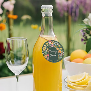 Baby in Bloom Floral Garden Party Mimosa Bar Juice Favour Tags