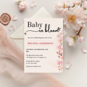 Baby in Bloom Floral Girl Baby Shower Invitation