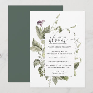 Baby in Bloom Floral Greenery Baby Shower