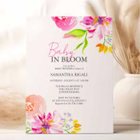 Baby In Bloom Floral Watercolor Shower