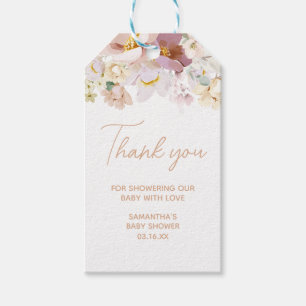 Baby in Bloom Florals Baby Shower Favour Tags