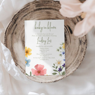 Baby in Bloom Florals Baby Shower Invitation