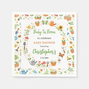 Baby in Bloom Garden Baby Shower Cute Floral Napkin