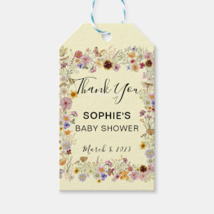 Baby In Bloom Garden Butterflies Baby Shower Gift Tags