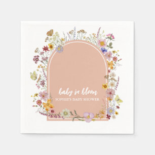Baby In bloom Garden Daisies Butterfly Napkin