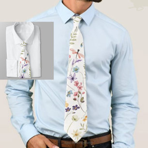Baby in Bloom Garden Wildflower  Tie