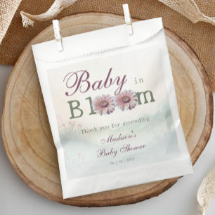 Baby in Bloom Gerber Daisies Baby Shower Favour Bag
