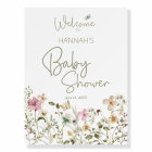 Baby in Bloom Girl Baby Shower Welcome Sign