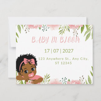 Baby In Bloom Girl Invitation