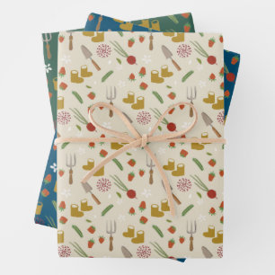 Baby in Bloom Growing Garden Baby Shower Wrapping Paper Sheet