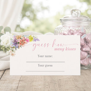Baby in Bloom Guess How Many Kisses Game Card