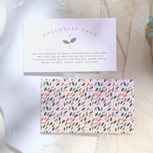 Baby In Bloom Heart Plant Baby Shower Enclosure Card
