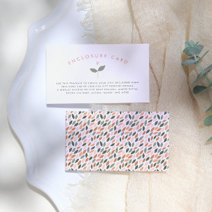 Baby In Bloom Heart Plant Baby Shower Enclosure Card