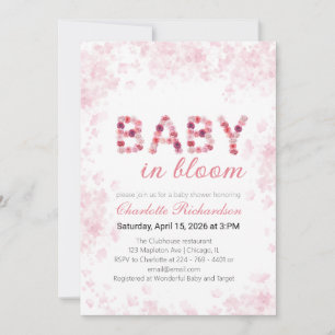 Baby in Bloom Invitation Spring baby shower
