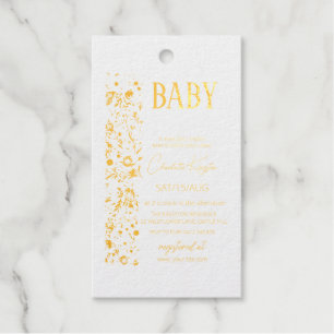 Baby in Bloom Invitation, Wildflowers Baby Shower  Gift Tags
