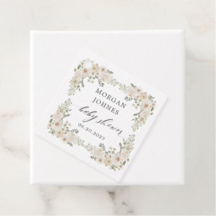 baby in bloom ivory floral baby shower favour tags