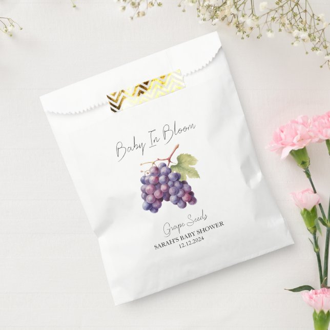 Baby In Bloom l Grape Seeds Baby Shower Favour Bag (Sealed)