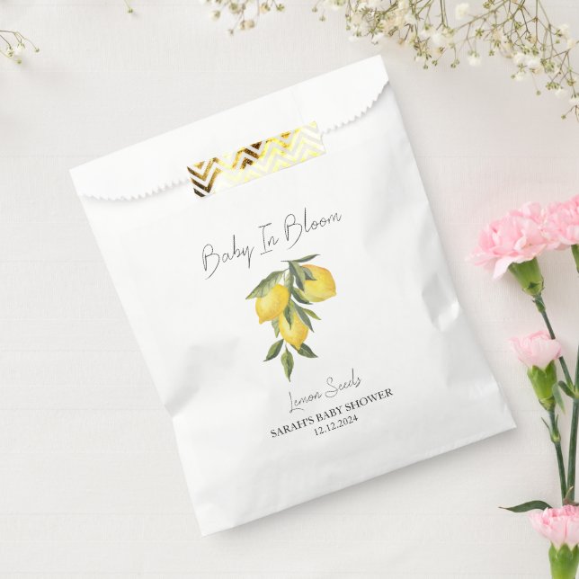 Baby In Bloom l Lemon Seeds Baby Shower Favour Bag (Sealed)