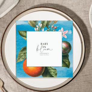 Baby in Bloom   Orange Blossom Baby Shower Napkin