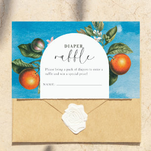 Baby in Bloom Orange Blossom Diaper Raffle Enclosure Card