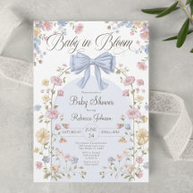 Baby In Bloom Pastel Wildflower Baby Shower