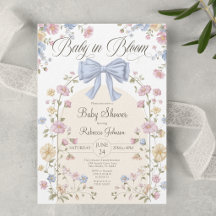 Baby In Bloom Pastel Wildflower Baby Shower