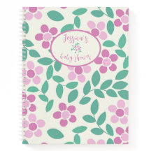 Baby In Bloom Pink Daisies Baby Shower Notebook 