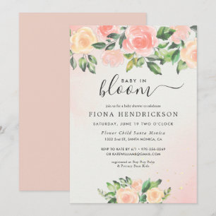 Baby in Bloom   Pink & Peach Floral Baby Shower