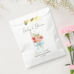 Baby In Bloom Ribbon l Zinnia Seeds Baby Shower Favour Bag