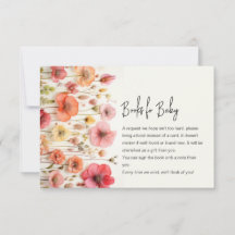 Baby in Bloom shower Livres carte de boîtier