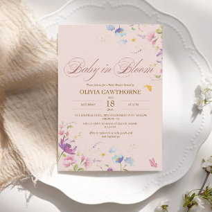Baby in Bloom Spring Baby Shower Invitation