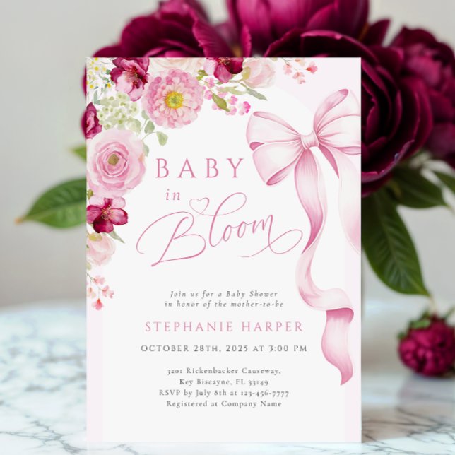 Baby In Bloom Spring Baby Shower Invitation  (Creator Uploaded)