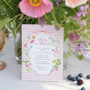 Baby in Bloom Spring Floral Baby Shower Invitation