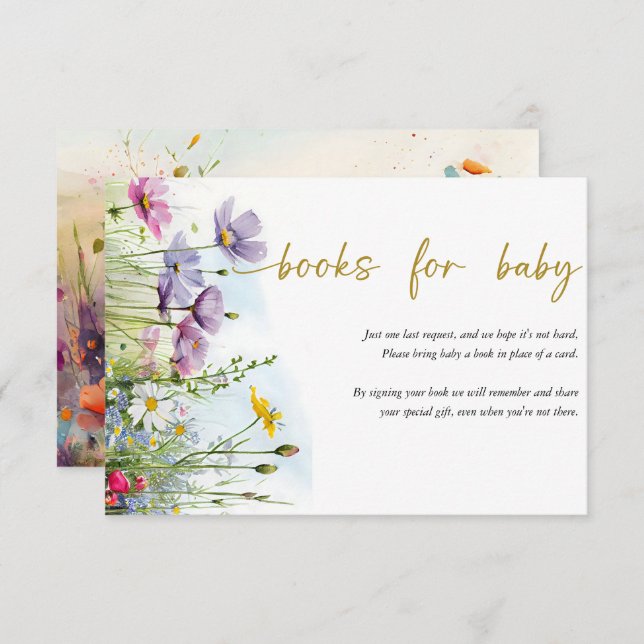 Baby in Bloom | Spring Floral Books for Baby Enclosure Card (Front/Back)