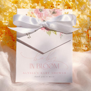 Baby in Bloom Spring Floral Girl Baby Shower Favor Box