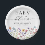 Baby in Bloom Spring Summer Floral Baby Shower Paper Plate<br><div class="desc">Baby in Bloom! Celebrate the mom-to-be with this elegant watercolor wildflower spring summer floral garden bloom themed baby shower paper plate for your party supplies.</div>
