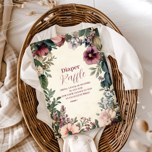 Baby in Bloom Spring Wildflower  Diapper Raffle Enclosure Card
