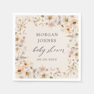 Baby in Bloom Tender Floral Baby Shower Napkin