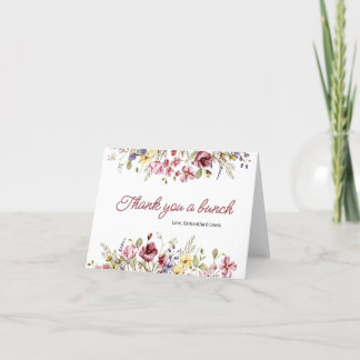 Baby in Bloom Thank You Card