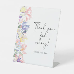 Baby in bloom Thank you for coming Poster Pedestal Sign