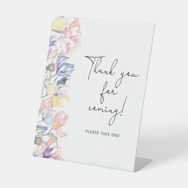 Baby in bloom Thank you for coming Poster Pedestal Sign (Front)