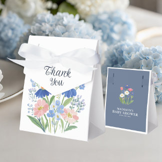 Baby in Bloom Thank You Wildflower Meadow Shower Favor Box