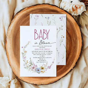 Baby in Bloom Whimsical Floral Arch Baby Shower Invitation