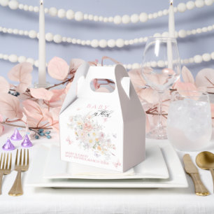 Baby in Bloom Wild Flower Butterfly Baby Shower Favor Box