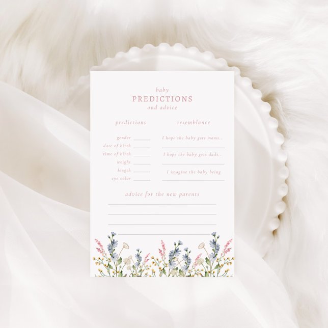Baby in Bloom Wildflower Baby Predictions Game Card (Creator Uploaded)